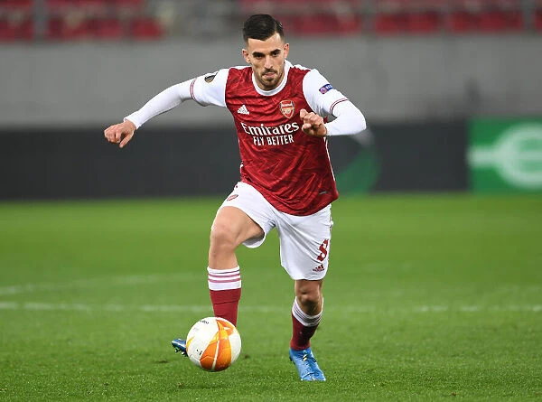 Arsenal's Dani Ceballos in Action against SL Benfica in the Europa League Round of 32, Piraeus, Greece (February 2021)