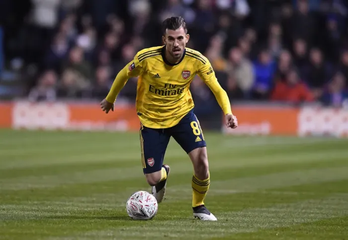 Framed Print : Arsenal's Dani Ceballos in FA Cup Fifth Round Clash Against Portsmouth