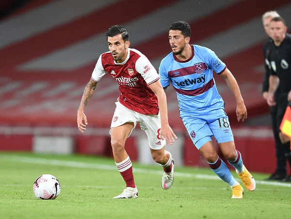 Arsenal's Dani Ceballos Outmaneuvers West Ham's Pablo Fornals in Premier League Clash