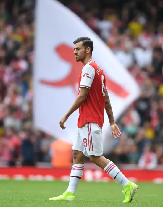 Framed Print : Arsenal's Dani Ceballos Reacts After Arsenal FC vs Burnley FC, Premier League 2019-20
