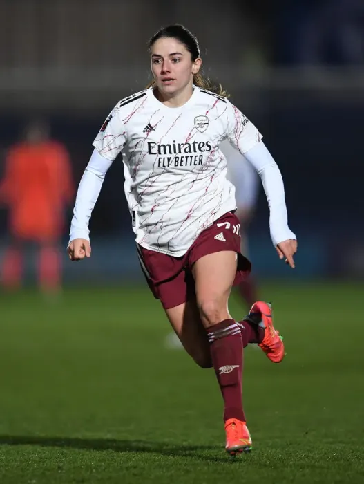Framed Print : Arsenal's Danielle van de Donk in Action against Chelsea Women in FA WSL Clash