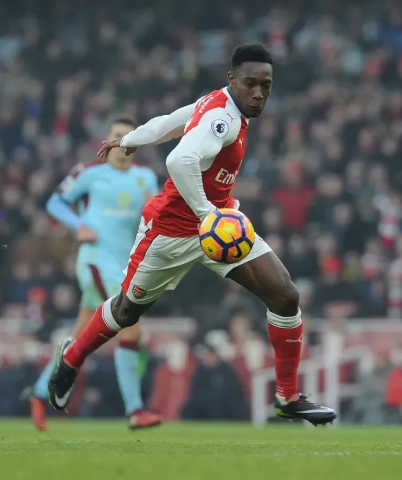 Framed Print : Arsenal's Danny Welbeck in Action Against Burnley - Premier League 2016-17