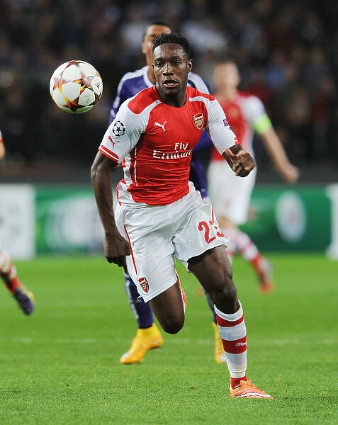 Arsenal's Danny Welbeck in Action against RSC Anderlecht, UEFA Champions League 2014-15 (Brussels)