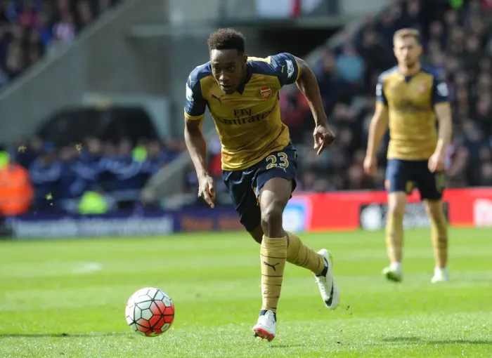 Framed Print : Arsenal's Danny Welbeck in Action Against Sunderland (Premier League 2015-16)