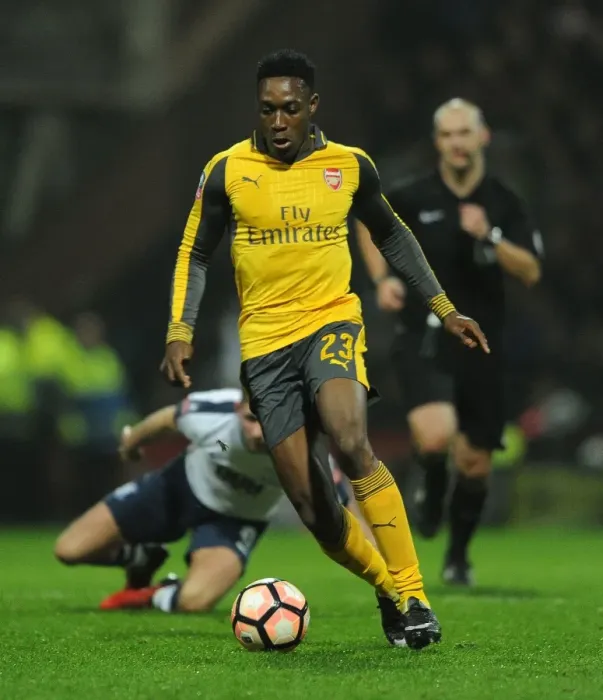 Framed Print : Arsenal's Danny Welbeck in FA Cup Action: Arsenal vs. Preston North End (2017)