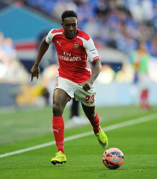 Arsenal's Danny Welbeck in FA Cup Semi-Final Action Against Reading at Wembley Stadium