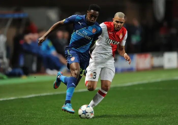 Framed Print : Arsenal's Danny Welbeck Outsmarts Monaco's Layvin Kurzawa in 2015 Champions League Showdown Framed Print : Arsenal's Danny Welbeck Outsmarts Monaco's Layvin Kurzawa in 2015 Champions League Showdown