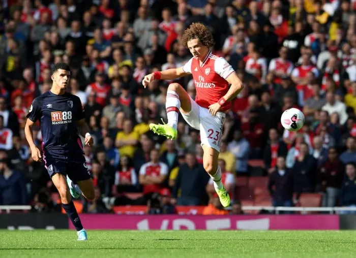 Framed Print : Arsenal's David Luiz in Action Against AFC Bournemouth, Premier League 2019-20 Framed Print : Arsenal's David Luiz in Action Against AFC Bournemouth, Premier League 2019-20