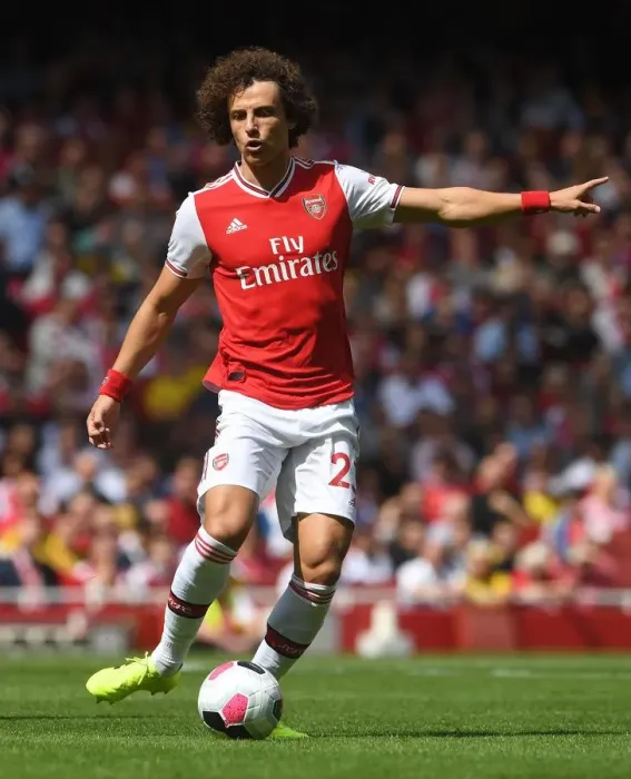 Framed Print : Arsenal's David Luiz in Action: Arsenal vs Burnley, 2019-20 Premier League