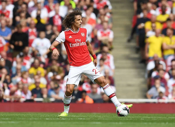 Arsenal's David Luiz in Action against Burnley in the Premier League, Emirates Stadium, London (2019-20)