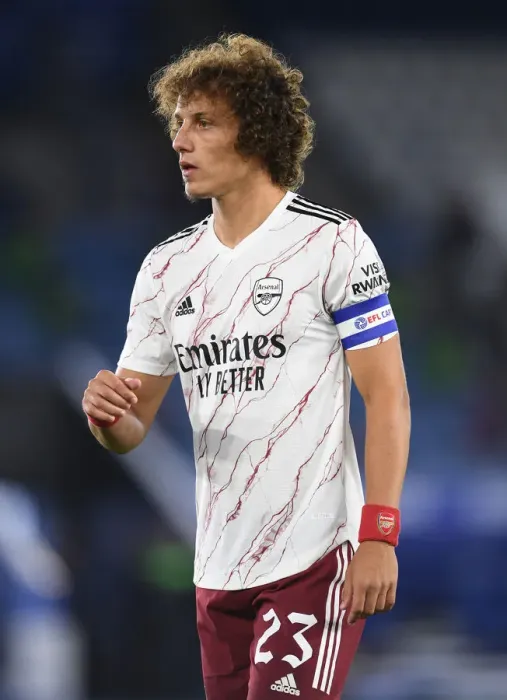 Framed Print : Arsenal's David Luiz in Action: Carabao Cup Battle against Leicester City