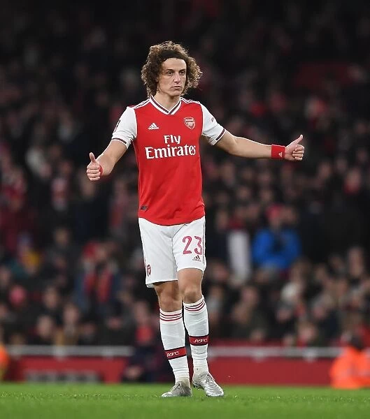 Arsenal's David Luiz in FA Cup Action Against Leeds United