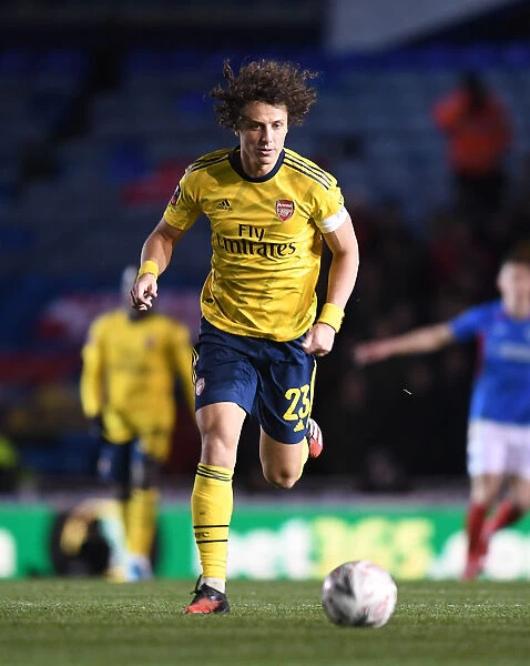 Arsenal's David Luiz in FA Cup Fifth Round Clash Against Portsmouth