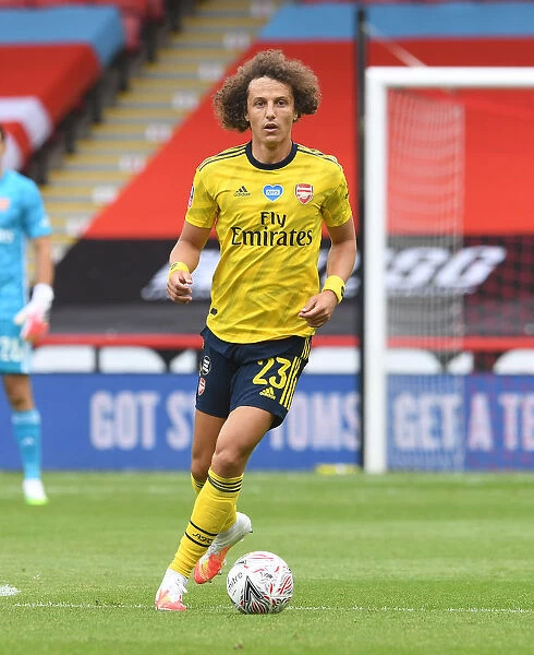 Arsenal's David Luiz in FA Cup Quarterfinal Action Against Sheffield United