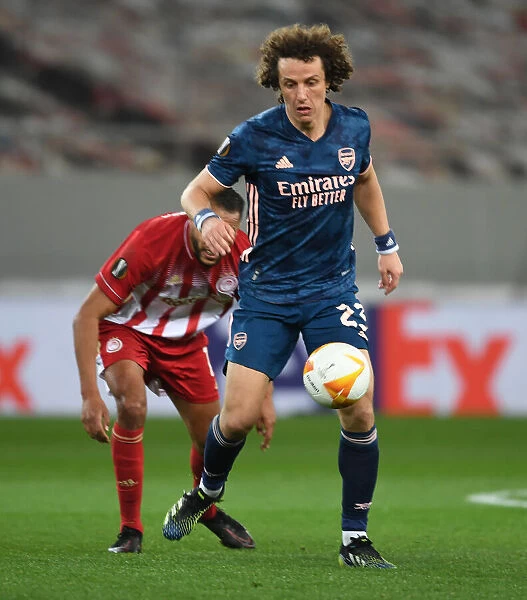 Arsenal's David Luiz Fights On: Empty Europa League Stadium Battle Against Olympiacos