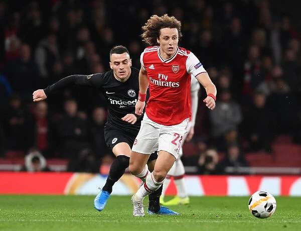 Arsenal's David Luiz Overpowers Eintracht Frankfurt's Filip Kostic in Europa League Clash