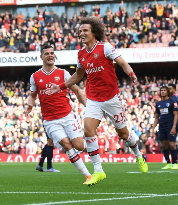 Framed Print : Arsenal's David Luiz Scores the Winner: Arsenal FC vs AFC Bournemouth, Premier League 2019-20