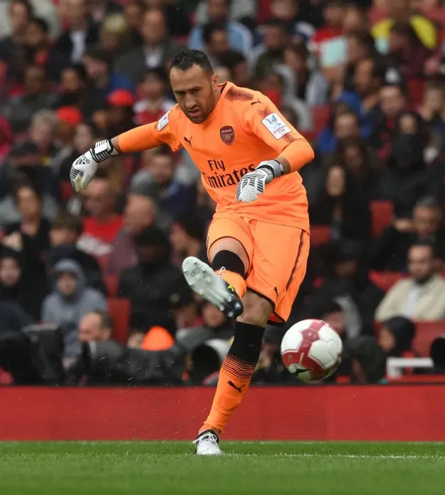 Framed Print : Arsenal's David Ospina in Action Against SL Benfica - Emirates Cup 2017-18