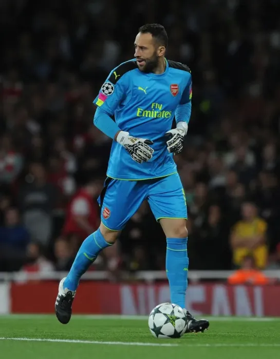 Framed Print : Arsenal's David Ospina in Action during the UEFA Champions League Match Against FC Basel (2016-17)
