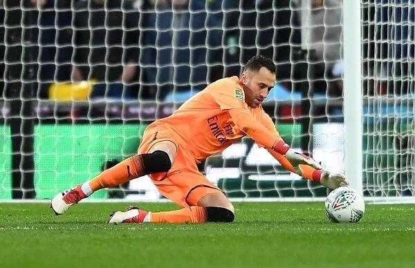 Arsenal's David Ospina in Carabao Cup Final Action Against Manchester City