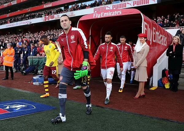 Arsenal's David Ospina: FA Cup Fourth Round - Pre-Match Walkout at Emirates Stadium