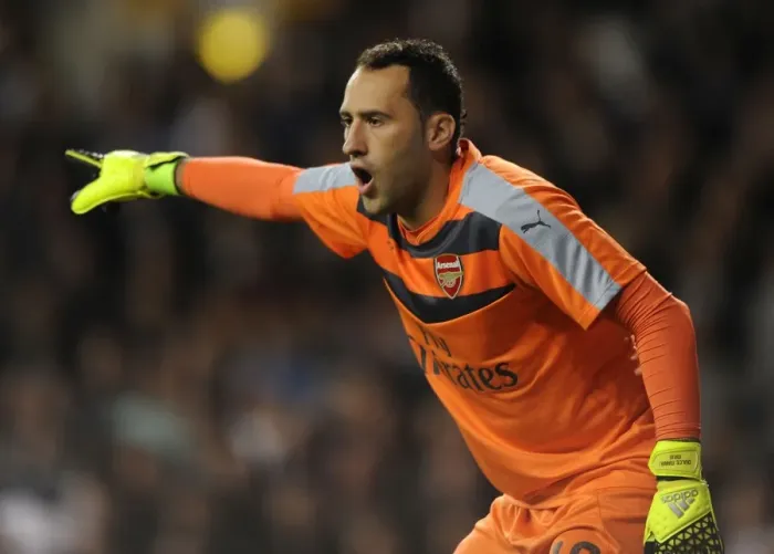 Framed Print : Arsenal's David Ospina Faces Off Against Tottenham in Intense Capital One Cup Showdown
