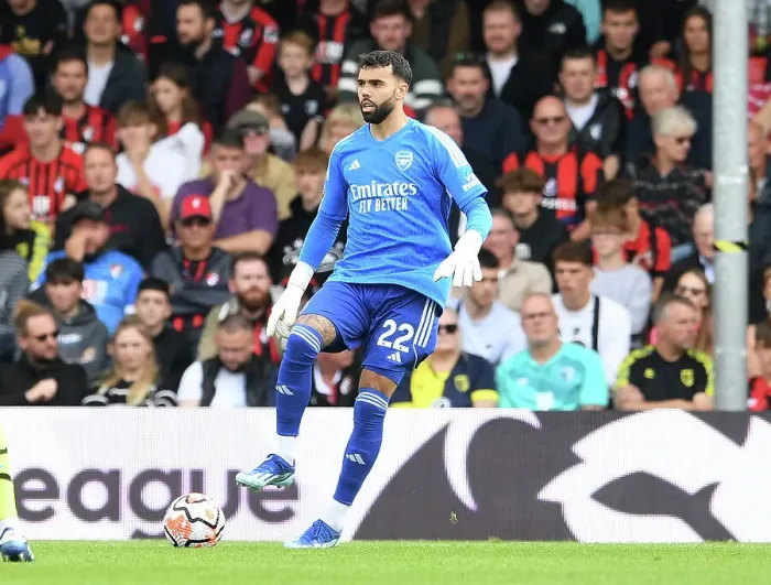Framed Print : Arsenal's David Raya in Action: AFC Bournemouth vs Arsenal (2023-24)