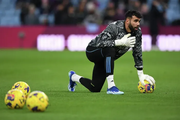 Framed Print : Arsenal's David Raya Prepares for Aston Villa Showdown in the Premier League (2023-24) Framed Print : Arsenal's David Raya Prepares for Aston Villa Showdown in the Premier League (2023-24)