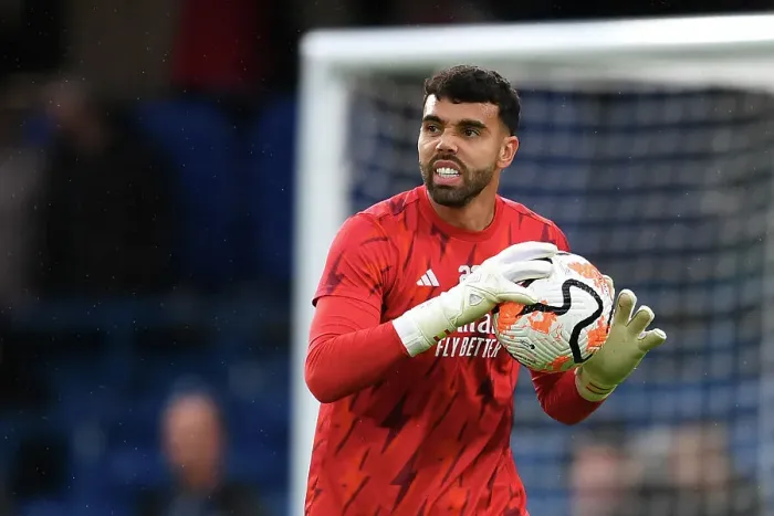 Framed Print : Arsenal's David Raya Prepares for Chelsea Showdown: Premier League 2023-24