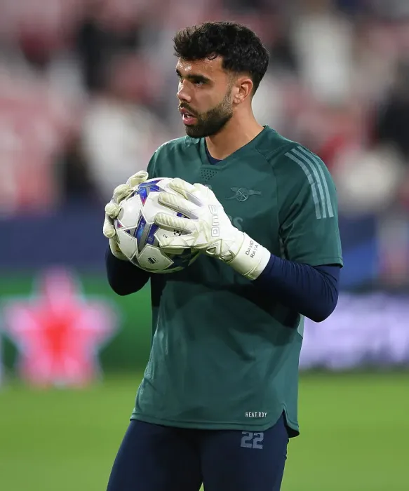 Framed Print : Arsenal's David Raya Prepares for Sevilla Showdown in Champions League Group Stage, 2023-24