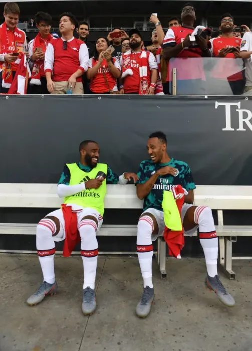 Framed Print : Arsenal's Deadly Duo: Lacazette and Aubameyang Unite Before Colorado Rapids Clash Framed Print : Arsenal's Deadly Duo: Lacazette and Aubameyang Unite Before Colorado Rapids Clash