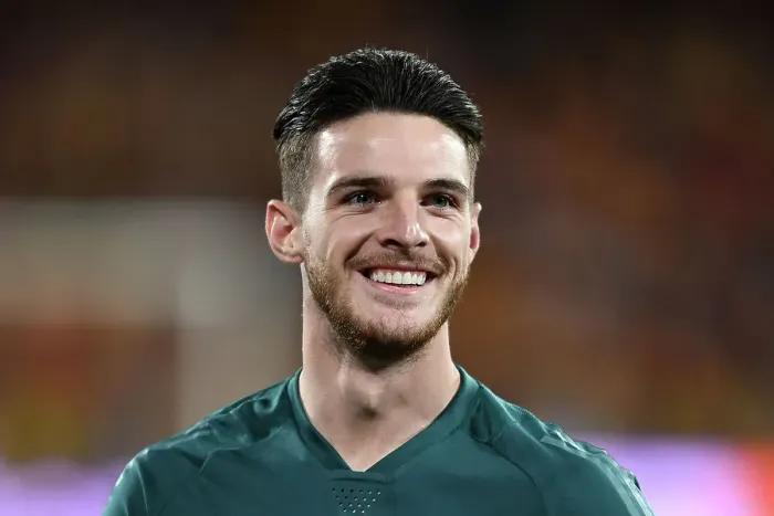 Framed Print : Arsenal's Declan Rice Reacts Ahead of RC Lens Clash in UEFA Champions League Group Stage, 2023-24 Framed Print : Arsenal's Declan Rice Reacts Ahead of RC Lens Clash in UEFA Champions League Group Stage, 2023-24