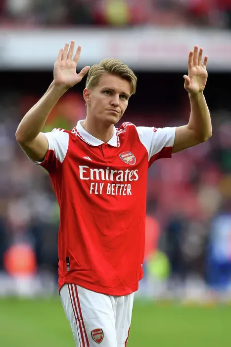 Framed Print : Arsenal's Defeat: Martin Odegaard Bids Farewell to Fans After Arsenal v Brighton & Hove Albion (2022-23)