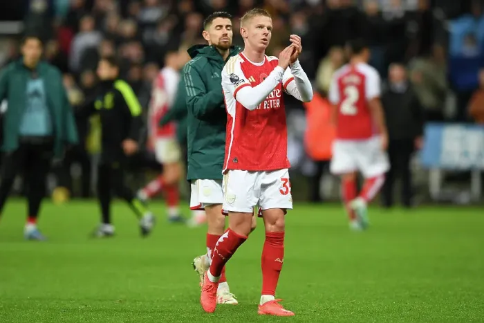 Framed Print : Arsenal's Defeat at Newcastle: Zinchenko Bids Fans Farewell
