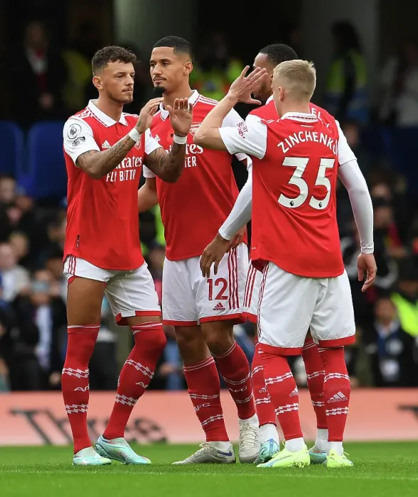 Framed Print : Arsenal's Defensive Quartet Ahead of Chelsea Showdown - Premier League 2022-23