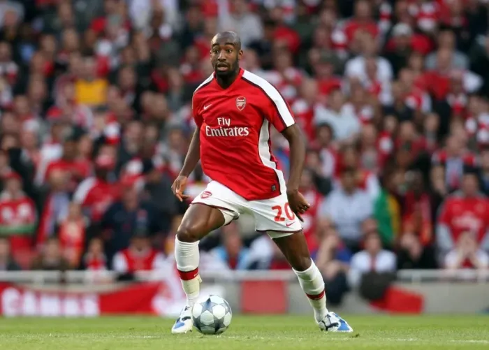 Framed Print : Arsenal's Defensive Struggle: Johan Djourou Faces Manchester United in the 2009 UEFA Champions League Semi-Final Framed Print : Arsenal's Defensive Struggle: Johan Djourou Faces Manchester United in the 2009 UEFA Champions League Semi-Final