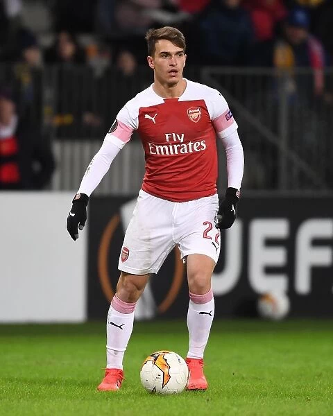 Arsenal's Denis Suarez in Action against BATE Borisov in UEFA Europa League Round of 32 First Leg