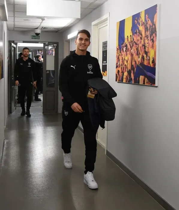 Framed Print : Arsenal's Denis Suarez Prepares for BATE Borisov Europa League Clash
