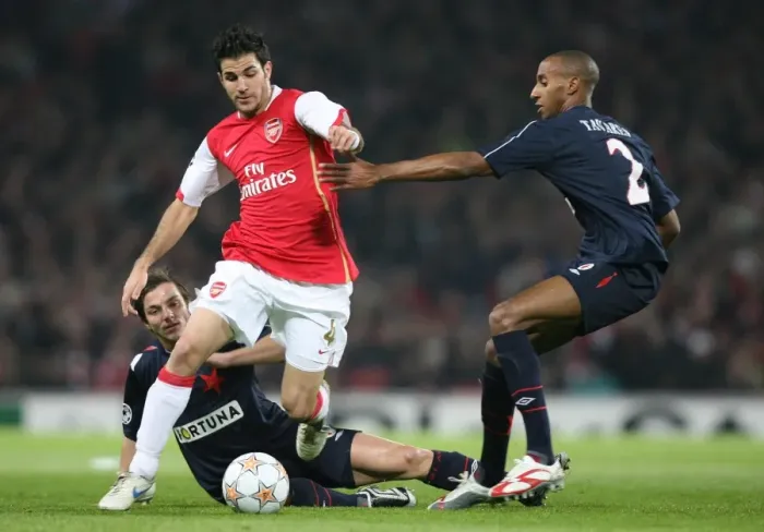 Framed Print : Arsenal's Dominance: Fabregas Leads 7-0 Rout of Slavia (Mickael Tavares Featured)