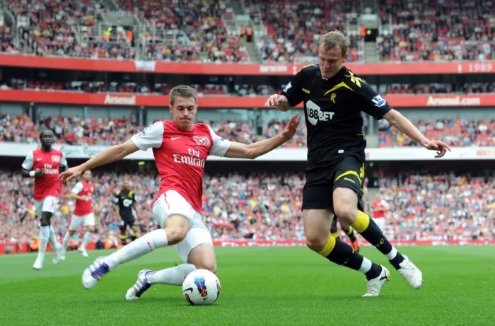 Framed Print : Arsenal's Dominance: Ramsey Scores in 3-0 Win Over Bolton Wanderers, Barclays Premier League, Emirates Stadium, September 2011 Framed Print : Arsenal's Dominance: Ramsey Scores in 3-0 Win Over Bolton Wanderers, Barclays Premier League, Emirates Stadium, September 2011