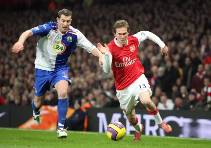 Framed Print : Arsenal's Double Victory: Alex Hleb Shines in 2:0 Win Over Brett Emerton and Blackburn Rovers (Barclays Premier League, Emirates Stadium, 11 / 2 / 08)