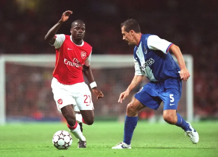 Framed Print : Arsenal's Eboue and Costa Clash in Champions League: Arsenal 2-0 FC Porto, Group G, Emirates Stadium, 2006 Framed Print : Arsenal's Eboue and Costa Clash in Champions League: Arsenal 2-0 FC Porto, Group G, Emirates Stadium, 2006