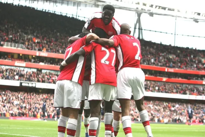 Framed Print : Arsenal's Eboue Scores Third Goal in 4-0 Win Over Blackburn Rovers Framed Print : Arsenal's Eboue Scores Third Goal in 4-0 Win Over Blackburn Rovers