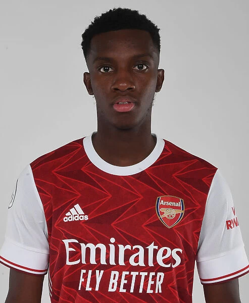 Arsenal's Eddie Nketiah at 2020-21 First Team Photocall