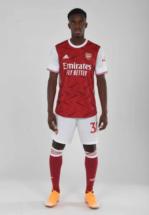 Framed Print : Arsenal's Eddie Nketiah at 2020-21 First Team Photocall