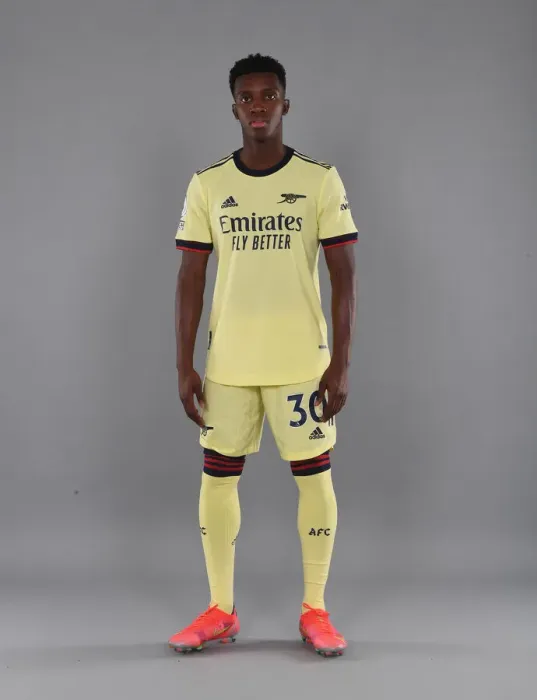 Framed Print : Arsenal's Eddie Nketiah at 2021-22 First Team Photocall Framed Print : Arsenal's Eddie Nketiah at 2021-22 First Team Photocall