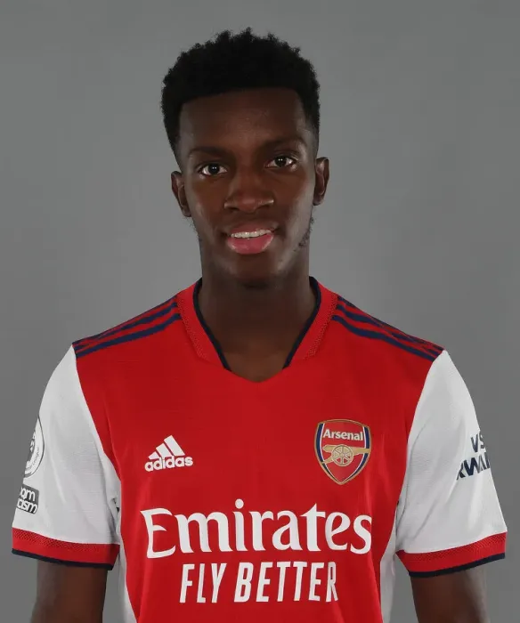 Framed Print : Arsenal's Eddie Nketiah at 2021-22 First Team Photocall