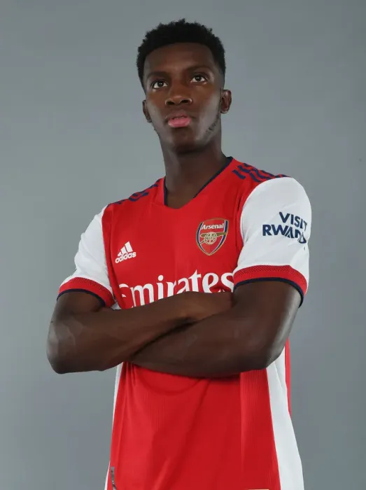 Framed Print : Arsenal's Eddie Nketiah at 2021-22 First Team Photocall Framed Print : Arsenal's Eddie Nketiah at 2021-22 First Team Photocall