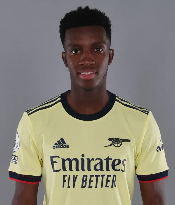 Framed Print : Arsenal's Eddie Nketiah at 2021-22 Team Photocall Framed Print : Arsenal's Eddie Nketiah at 2021-22 Team Photocall