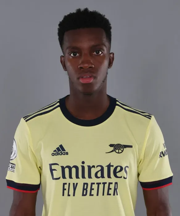 Framed Print : Arsenal's Eddie Nketiah at 2021-22 Team Photocall